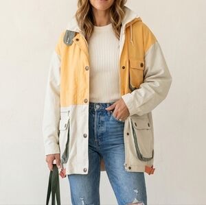 Vintage East West Colorblock Utility Parka Jacket - Size M